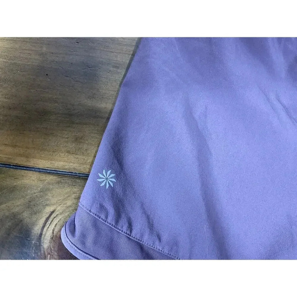 Athleta Mesh Racer Run Short 4” Purple Womens Athletic Shorts 1X - Picture 7 of 11